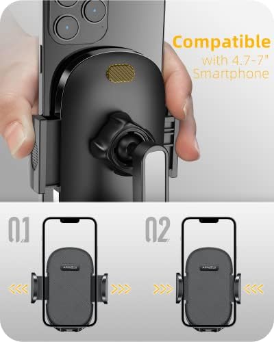 APPS2Car Cell Phone Stand for Desk Adjustable Desktop Phone Stand Thick Case Friendly Cellphone Holder Desk Heavy Duty Phone Cradle for Video Recording Office Home Compatible with 4.7-6.8” Smartphone – Enhanced Compatibility and Speed