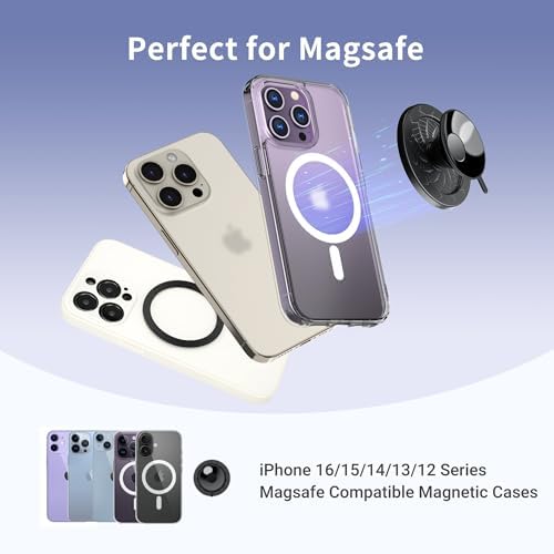 PROfezzion Magnetic Suction Phone Mount Case – Ultimate Hands-Free Solution for i Phone 12-16 & All Smartphones – Perfect for Tik Tok, Vlogging, and Selfie Photography on Smooth Surfaces – Lightweight Silicone Design for Easy Portability and Versatile Usage