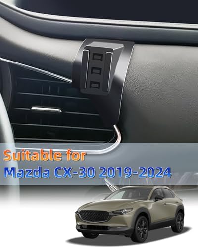 Mazda CX-30 2019-2025 Premium Air Vent Phone Mount with 15 W Fast Wireless Charger – 360° Rotatable Magnetic Holder for Ultimate Hands-Free Navigation and Seamless Charging – Durable Auto Accessory for Enhanced Driving Comfort and Safety