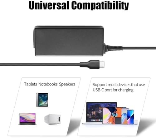 High-Performance 45 W USB Type-C Charger for Acer Chromebook Spin 11, 13, R13, R14, R15, 311, 315 – Ultra-Reliable Laptop Power Adapter with Enhanced Speed and Compatibility, Perfect for On-the-Go Charging Needs, 100-240 V Input, 20 V/2.25 A Output, Durable Design for Long-Lasting Use, 12-Month Warranty and 24/7 Support Included
