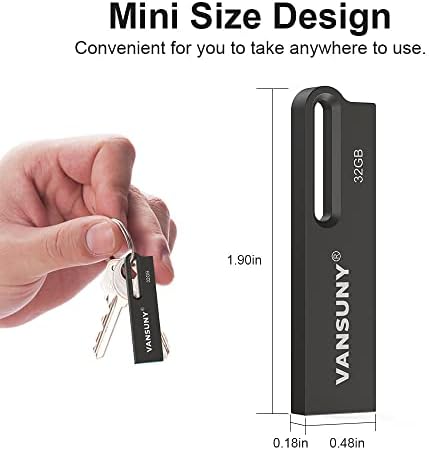 Vansuny 256 GB USB 3.0 Flash Drive – Ultra-Fast Waterproof Metal Memory Stick for Seamless Data Transfer Across All Devices, Perfect Portable Solution for Professionals & Everyday Users