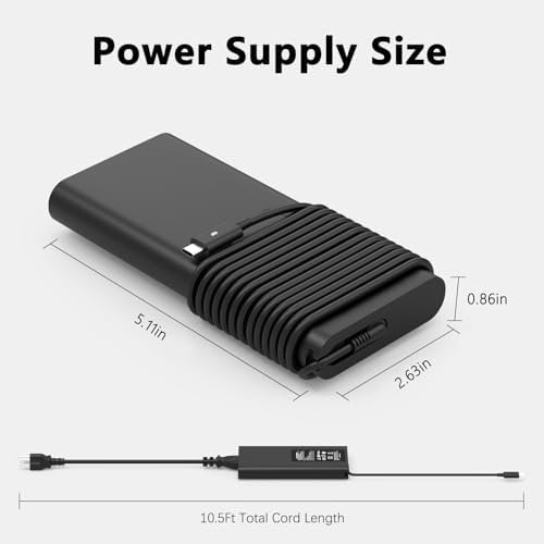 High-Power 90 W USB-C Laptop Charger: Universal Compatibility for Dell, HP, Lenovo, and More – Fast Charging AC Adapter for Precision 3540, XPS 13, Latitude Series, and Versatile Device Support – Reliable Power Supply with 12-Month Warranty for Enhanced Performance and Efficiency