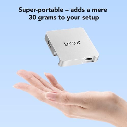 Elevate Your Connectivity with the Lexar Professional Go Portable USB-C Hub – Ultra-Compact 4-Port Design for Lightning-Fast Data Transfer Up to 10 Gbps – Perfect for Smartphones, PCs, Macs, and Tablets – Maximize Productivity On-the-Go!