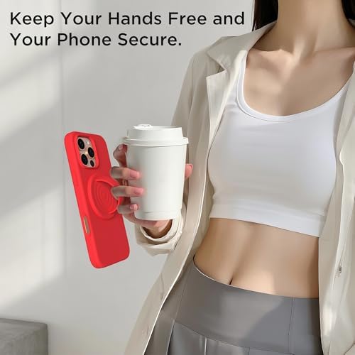 Revolutionary Magnetic Phone Ring Grip Holder – Ergonomic Silicone Finger Loop for i Phone Pro Max/Plus, 12/13/14/15/16 Series – Compatible with Mag Safe – Oat Color Enhances Aesthetics and Comfort – 360-Degree Rotation for Effortless Use – Secure Your Device with Style and Stability – Essential Smartphone Accessory for Unmatched Usability and Convenience