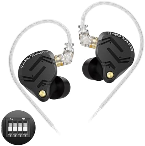 Revolutionize Your Audio Journey with keephifi KZ ZS10 Pro IEM Earphones – Featuring 4 Balanced Armature & 1 Dynamic Driver for Superior Sound Clarity, Durable Stainless Steel Design, and Detachable 2-Pin Cable – Striking Purple Finish with Integrated Mic for Effortless Communication – Noise-Isolating In-Ear Headphones for Unmatched Comfort and Versatile Device Compatibility