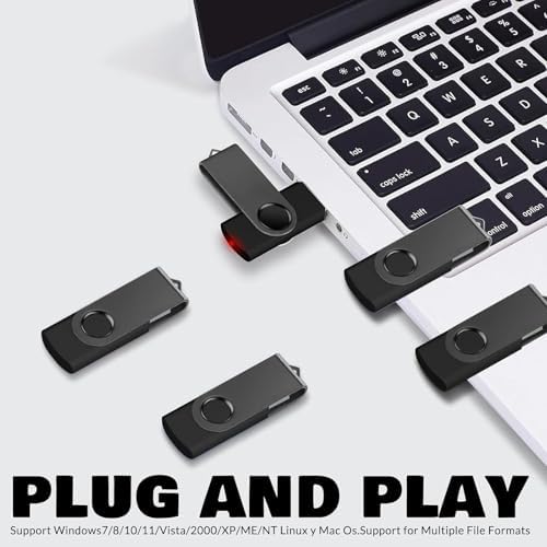 FEWINA 2 GB USB Flash Drive Bulk Pack – 20 Swivel Memory Sticks for Effortless Data Storage & Transfer – Reliable USB 2.0 Jump Drives for Personal, School & Business Use – Compact & Durable Backup Solution in White