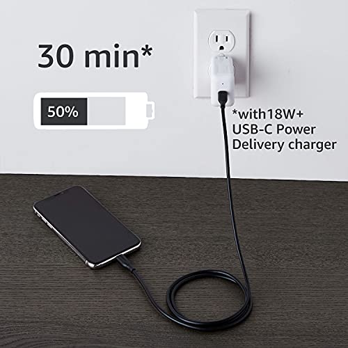 Premium 10 ft MFi Certified USB-C to Lightning Charging Cable for Apple i Phone – High-Speed Nylon Braided Design for Ultimate Durability and Flexibility – Fast Charge & Data Sync Capability in Sleek White Finish