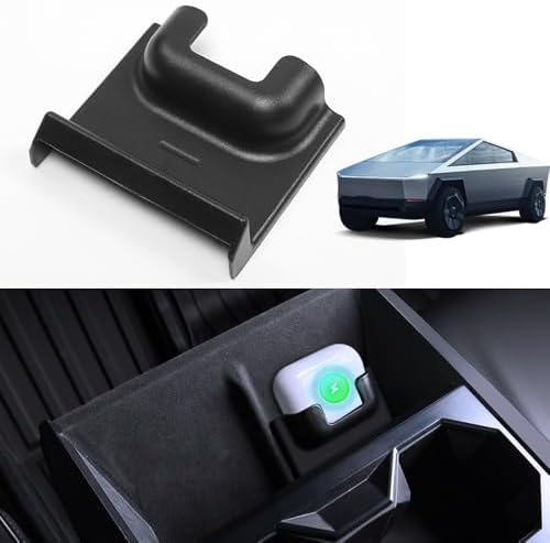 Tesla Cybertruck Wireless Charging Mount for Air Pods Pro (2024-2025) – Fast Charging, Sleek Design, Essential Interior Accessory for Organized Driving