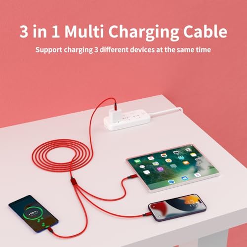 Ultimate 4-in-1 Fast Charging Cable – 65 W Multi-Device Charger with E-Mark Chip for i Phone 16/15/14/13, i Pad, and Laptops – High-Speed USB-C/Lightning Connectivity for Enhanced Performance and Versatility