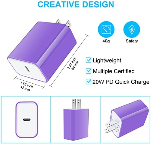 20 W USB C Fast Charger with 6 ft USB C to C Cable – Rapid Charging Solution for Samsung Galaxy S25 Ultra, S24 FE, Pixel 9, and More – Compact, Durable, and Travel-Friendly Charger to Power Your Android Devices Efficiently
