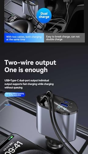 Versatile 4-in-1 Fast Car Charger for i Phone, Galaxy & Pixel – Compact Dual USB Adapter with Enhanced Compatibility for Quick Power-Up on the Go