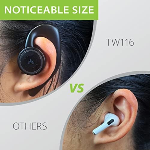 Avantree TWS116 Open-Ear Wireless Headphones: Unmatched Comfort with Surroundings Awareness, Mono/Stereo Flexibility, and Secure Earhooks for an Active Lifestyle – Perfect for Commuting and Workouts