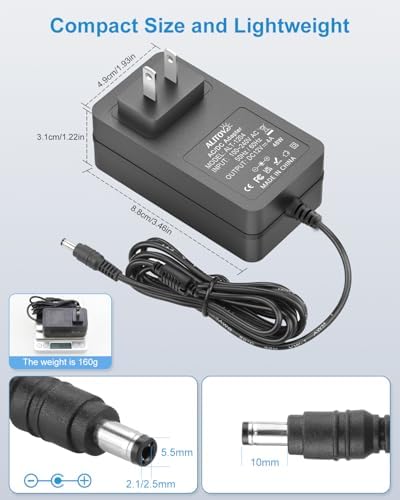 Universal 12 V AC/DC Power Adapter – 4 A High-Efficiency Converter with 14 Interchangeable Tips for LED Strip Lighting, CCTV Cameras, Monitors & Routers – Global Voltage Compatibility (100-240 V) for Optimal Performance and Versatile Power Solutions