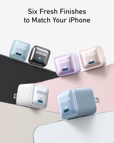 Anker 20 W USB-C Charger Block – Ultra-Compact Fast Charging Solution with Power IQ 3.0 for i Phone 16/15, Galaxy, Pixel 4/3, and i Pad – Versatile, Reliable, and Travel-Friendly Power Adapter for Rapid Device Charging (Cable Not Included)