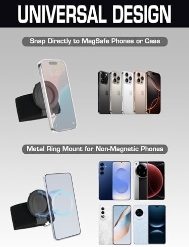 Magnetic Phone Holder for Outdoor Enthusiasts – Hands-Free Universal Clip for Hiking, Running & Travel – Secure Smartphone Mount with Quick-Release Functionality – Lightweight, Durable Accessory for Active Lifestyles