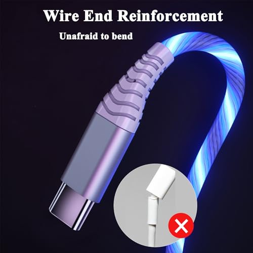 Illuminate Your Charging Experience: Premium 78-Inch Light Up USB C Charging Cable with 3 A Fast Charging Capability – Universal Compatibility for i Phone 16/15/Pro/Plus/Pro Max, Galaxy S24/S23/S22/S21/S20, i Pad, Pixel & More – Durable, Stylish LED Indicator for Nighttime Visibility and Enhanced Convenience