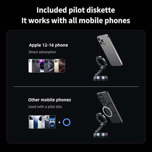 Ultimate Vacuum Magnetic Car Phone Holder: Innovative Suction Cup Mount for Hands-Free Navigation & Secure Smartphone Management – Compact, Durable, 360° Adjustable Design for Enhanced Road Safety & Universal Compatibility