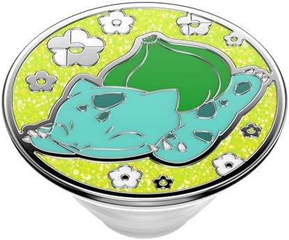 Mag Safe-Compatible Pop Socket Phone Grip Featuring Sleepy Bulbasaur – Secure Hands-Free Kickstand with Wireless Charging Support – Ideal Pokémon Accessory for Enhanced Device Handling and Viewing Experience