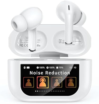 Advanced Bluetooth 5.4 Wireless Earbuds with Active Noise Cancelling (ANC) and Immersive Deep Bass – Uninterrupted 48-Hour Playtime for Ultimate Comfort and Connectivity, Ideal for Workouts, Travel, and Home Entertainment