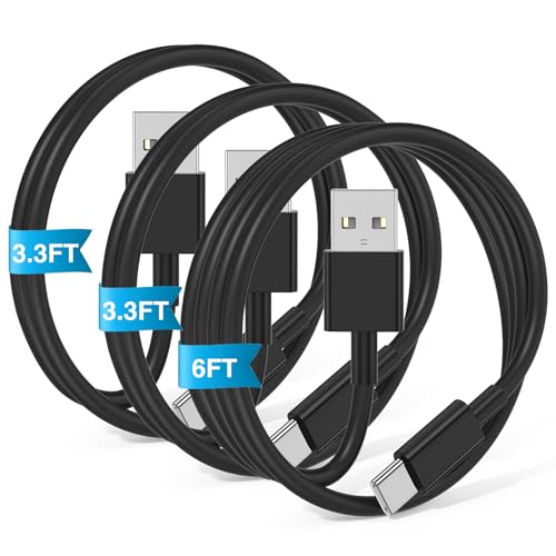 6 FT USB A to USB C Carplay Charging Cable – 3-Pack for i Phone 15/16, i Pad Pro/Air/Mini, Samsung Galaxy S25/S24/S23, and Mac Book – Fast Charging & High-Speed Data Transfer for Enhanced Compatibility on the Go