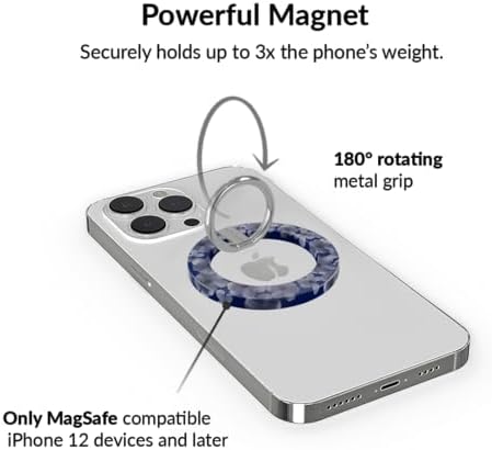 Transform Your i Phone 16, 15, 14, 13, 12 with VELVET CAVIAR’s Amethyst Purple Leopard Mag Safe-Compatible Grip – Stylish Magnetic Ring Holder & Adjustable Stand for Effortless Hands-Free Viewing, Secure Texting, and Enhanced Usability – Elevate Your Mobile Experience with Durable, Lightweight, and Customizable Accessory