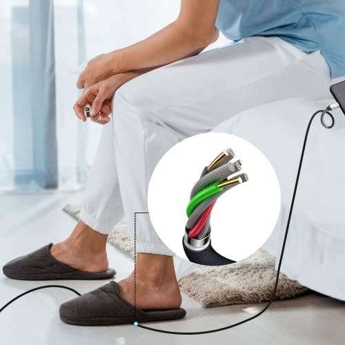 Cyven Premium 10 ft USB C Fast Charging Cable – 3-Pack High-Speed Type C Charger for Android Devices, Compatible with Samsung Galaxy S10, S9, S8 Plus – Enhanced Durability and Flexibility for Everyday Use