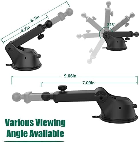 Cuxwill Universal Tablet Dashboard Mount for Cars: Versatile 4-13″ Device Holder with Robust Suction Cup for Enhanced Safety & Hands-Free Navigation – Ideal for i Pad Pro, Samsung Tab & i Phone – Optimal Visibility & Easy Installation
