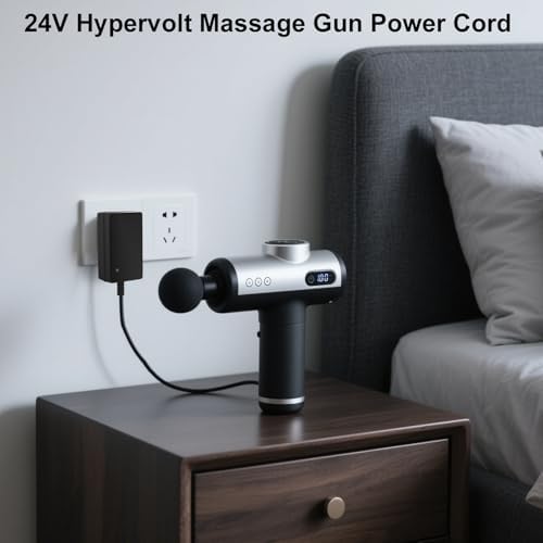 Ultra-Fast 24 V Hypervolt Charger for Hyperice Massage Guns – Lightweight AC/DC Power Adapter for HPI5300000100 & 42000 038-00 Models, Durable Design to Optimize Recovery & Relaxation Sessions