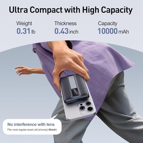 Revolutionize Your Charging Experience with the 2025 Magnetic Wireless 10000 m Ah Power Bank – Effortless Fast Charging at 22.5 W for i Phone 16/15/14/13/12 Models – Sleek, Portable Design with Built-in LED Display for Instant Battery Monitoring and Enhanced Compatibility