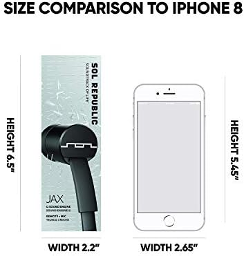 SOL REPUBLIC Jax Wired In-Ear Headphones for Android – Tangle-Free, Noise-Isolating Audio Experience with 4 Ear Tip Sizes for Customized Comfort – Stylish Red Design Perfect for Calls & Music Playback