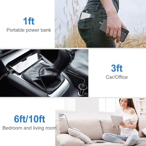 High-Speed USB Type-C Charging Cable 5 Pack – 3 A Quick Charger Cord for Samsung Galaxy S10, S9, S8 Plus & LG V50, V40, G8, G7 – Durable Braided 3 ft Cables in Sleek Silver Finish for Enhanced Performance and Flexibility