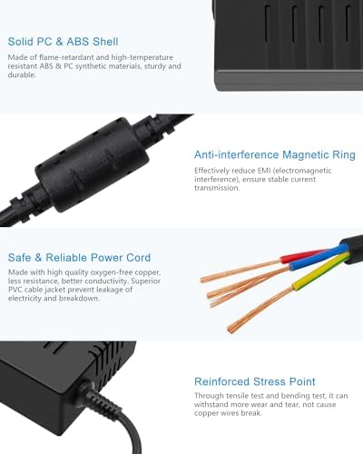ALITOVE 24 V 10 A High-Efficiency AC Adapter – Universal Power Supply for LED Strips, 3 D Printers, and CCTV Systems – 240 W Output with Versatile 5.5 x2.1 mm Barrel Plug – Enhanced Safety Features for Maximum Device Compatibility and Optimal Performance