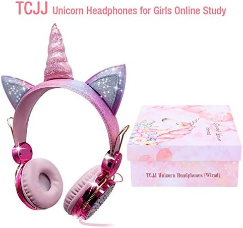 Magical Unicorn Over-Ear Headphones for Kids – Adjustable Wired Headset with Built-In Mic, Exceptional Sound Quality for School and Play – Ideal Gift for Girls and Teens’ Audio Adventures