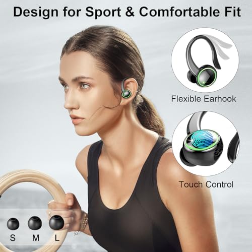 Ultimate Bluetooth 5.4 Sports Earbuds with 50-Hour Playtime, IP7 Waterproof Design, and Enhanced Deep Bass – Perfect for Fitness Enthusiasts and Runners in Vibrant Purple, Engineered for Unmatched Comfort and Superior Noise Cancellation