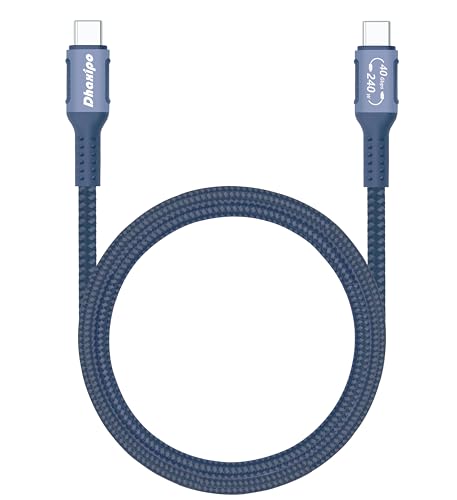 USB 4 Thunderbolt 4 Cable – 5 FT, High-Speed 40 Gbps Data Transfer, 240 W Power Delivery, 8 K Video Output Support for Ultimate Performance, Compatible with USB-C and Thunderbolt Devices – Ideal for Laptops, Monitors, and Docking Stations