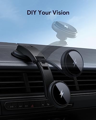 Experience Seamless Charging with the SMOONFACE 15 W Magnetic Wireless Car Charger Mount – Perfect Dashboard Solution for All i Phone Models 12 to 16 Series, Ensuring Fast, Stable Power and Effortless Accessibility for Enhanced Driving Safety and Convenience