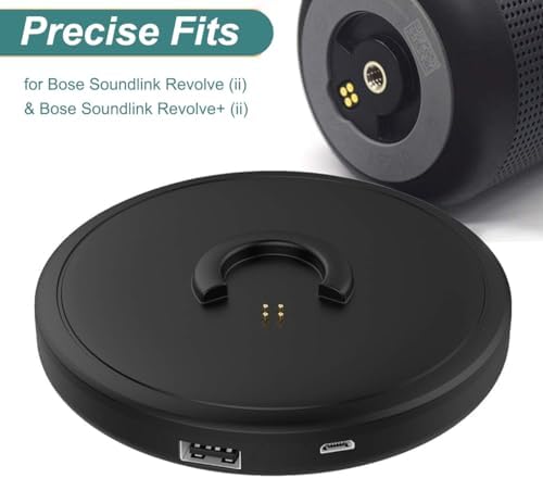 High-Speed Charging Cradle for Bose Soundlink Revolve/Revolve+ (Series II) – USB Dock for Portable Speaker with Enhanced Compatibility and Audio Performance