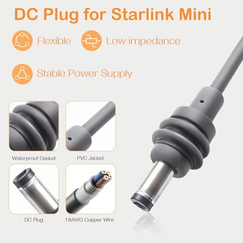 Starlink Gen 3 Power Supply Adapter – Premium 12 V to 57 V RV and Truck Charger for Uninterrupted Internet Access – High-Performance 4.5 A Mobile Device Converter for On-the-Go Connectivity