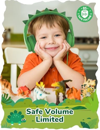 i Clever Kids Headphones: Safe 85 d B Volume-Limited Over-Ear Stereo Sound for Children – Foldable, Lightweight, and Compatible with i Pads and Computers for Easy Travel and Learning