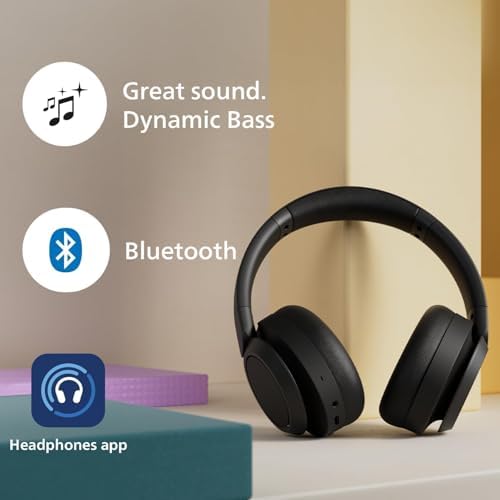 Immerse Yourself in Premium Sound with Philips H8506 Over-Ear Bluetooth Headphones | Unmatched Noise Cancellation & 60-Hour Battery Life | Ultra-Lightweight Comfort with Plush Ear Cushions | Dual Device Connectivity for Seamless Listening | Hi-Res Audio Quality in Sleek Black Finish | Perfect for Audiophiles and Everyday Use