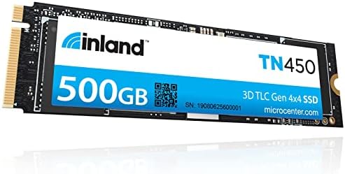 Elevate Your Performance with the INLAND TN450 500 GB NVMe M.2 PCIe Gen4 x4 Internal SSD – Unmatched 5,000 MB/s Speeds, 3 D NAND Technology for Ultimate Durability, Perfect Upgrade for Laptops & Desktops