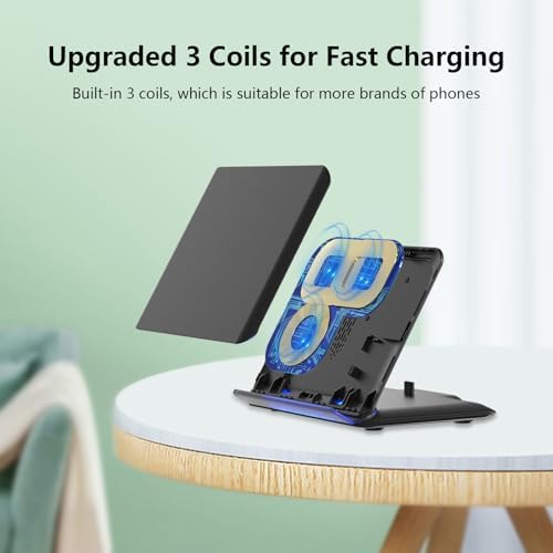 Premium 2-in-1 Fast Wireless Charging Station for Samsung Galaxy Z Fold 6/5/4/3 & Google Pixel 9 – Effortless Power-Up for Galaxy Buds, S Series, Note Series – Sleek Black Design with 3-Coil Technology for Optimal Efficiency and Compatibility