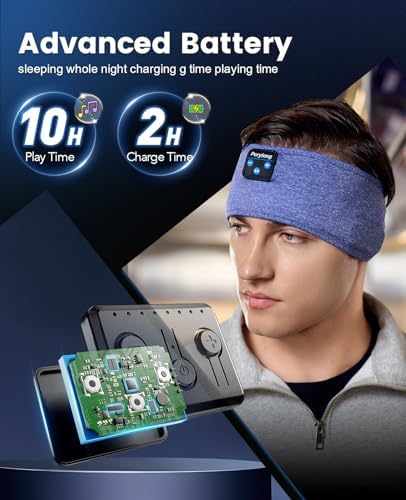 Ergonomic Bluetooth Sleep Headphones: Wireless Sports Headband with Hi-Fi Stereo Sound for Ultimate ASMR Relaxation – Lightweight, Cozy Audio Solution for Men and Women, Perfect for Meditation and Restful Sleep