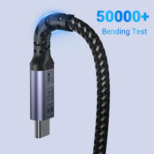 10 FT USB C 3.1 Gen 2 Cable – 2 Pack for High Speed 10 Gbps Data Transfer & 100 W Fast Charging, 4 K 60 Hz Video Output Compatible with Mac Book Pro, Galaxy S21, Thunderbolt 3 – Ultimate Connectivity Solution for Power Users