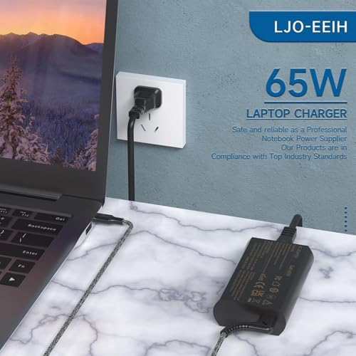 Lenovo 65 W Ga N USB-C Laptop Charger – High-Speed AC Adapter for Think Pad, Yoga, and Chromebook Series – Ultimate Safety Features for Rapid Charging – Versatile Compatibility with Multiple Models – CE/FCC/Ro HS Certified – 12-Month Warranty with 24/7 Customer Support for Peace of Mind