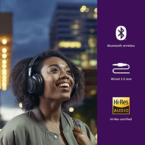 Philips H9505 Wireless Over-Ear Headphones – Premium Hybrid Active Noise Cancellation for Crystal-Clear Sound, Extended Battery Life, and Effortless Dual Bluetooth Connectivity – Perfect for Audiophiles and Everyday Use