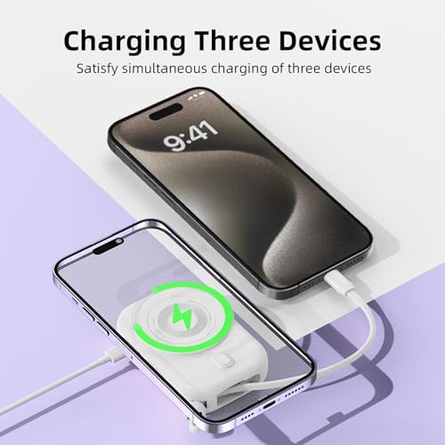 Magnetic Power Bank 10000 m Ah for i Phone – Fast Charging Wireless Charger with LED Display & Type-C Cable – 22.5 W PD Compatible Battery Pack for i Phone 16/15/14/13/12 Series – Sleek, Portable Design for Effortless On-the-Go Charging