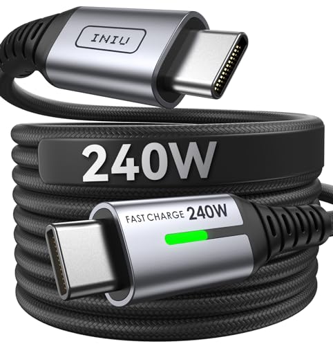 INIU USB-C Cable, [6.6ft, Blue] 2-Pack USBC Cable for iPhone 16 15 Pro Max/Plus, Samsung Galaxy S22 Ultra Note 10, Pixel 7a, MacBook, iPad, and More – Enhanced Compatibility and Speed
