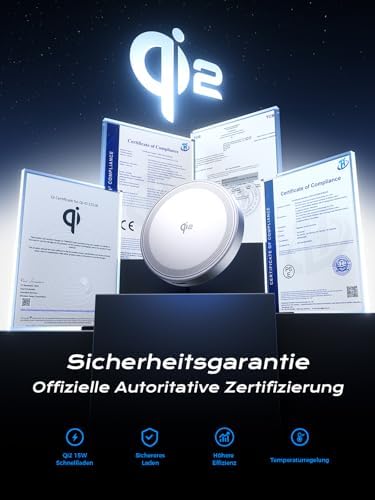 THREEKEY Mag Safe Wireless Charger – 15 W Qi2 Fast Charging Pad with Dual-Sided Magnetic Grip for i Phone 12-16 Series & Galaxy S25 Ultra – Includes 5 FT USB-C Cable – Sleek White Design for Effortless Power and Enhanced Compatibility