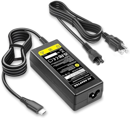 Universal 65 W USB-C Fast Charging Adapter for Chromebooks – High-Speed Power Supply Compatible with Lenovo Think Pad, Yoga, Dell, Acer, and Google Devices – Versatile and Efficient Type-C Charger with Enhanced Compatibility and 24/7 Customer Support